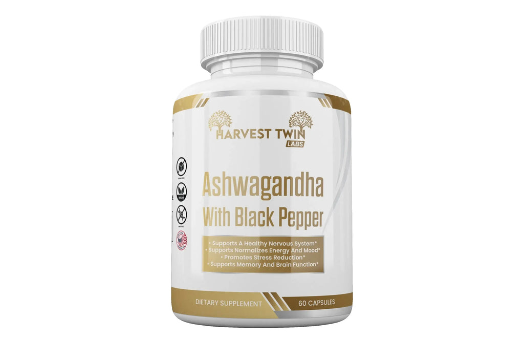 Ashwagandha for Healthy Nervous System & Balanced Lifestyle Harvest Twin Labs