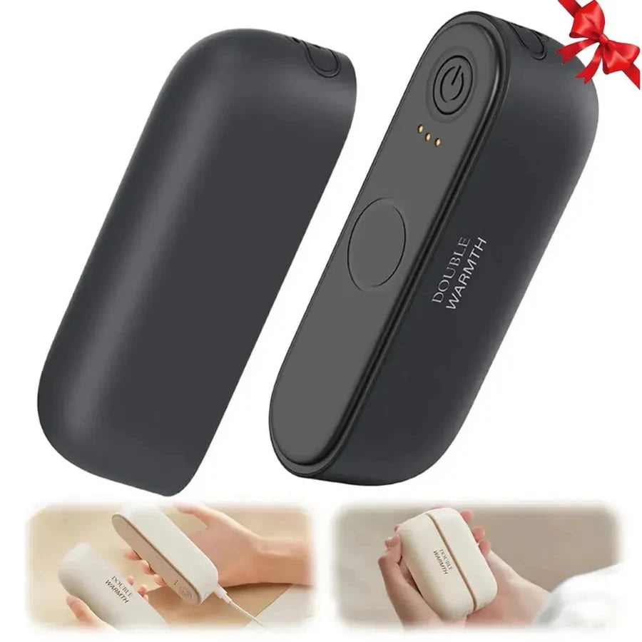 New 2 in 1 Magnetic Rechargeable Hand Warmers Electric Portable Handwarmers Ergonomic Compact Pocket Heater Tech Gifts Outdoors