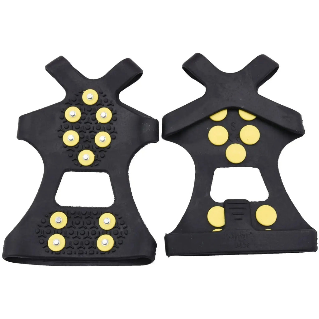 1Pair 10-Stud Snow Ice Claw Climbing Anti Slip Spikes Grips Crampon Cleats Sport Shoe Cover For Women Men Boots Cover Anti-Skid Pulsify