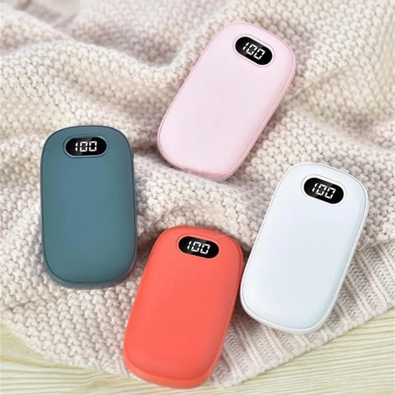 Rechargeable USB Hand Warmer with Temperature Display 6000mAh Pocket Heater
