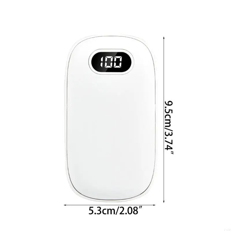 Rechargeable USB Hand Warmer with Temperature Display 6000mAh Pocket Heater
